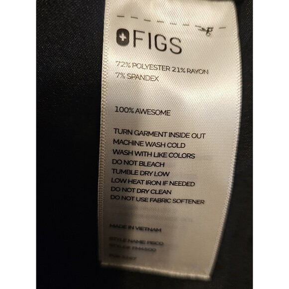 Figs Technical Collection Scrub Pants Size Large Black - Picture 4 of 11